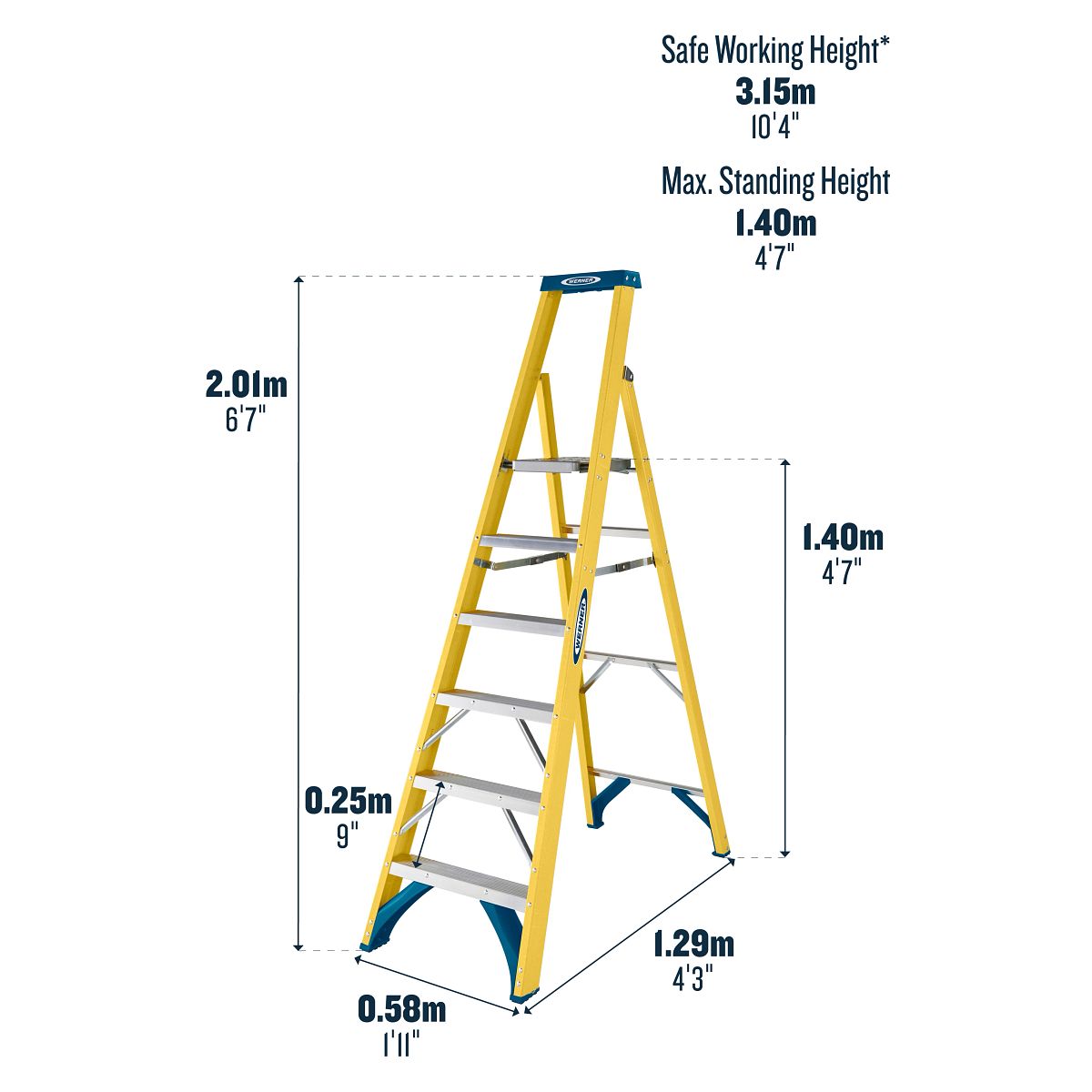 Werner 6 discount tread step ladder