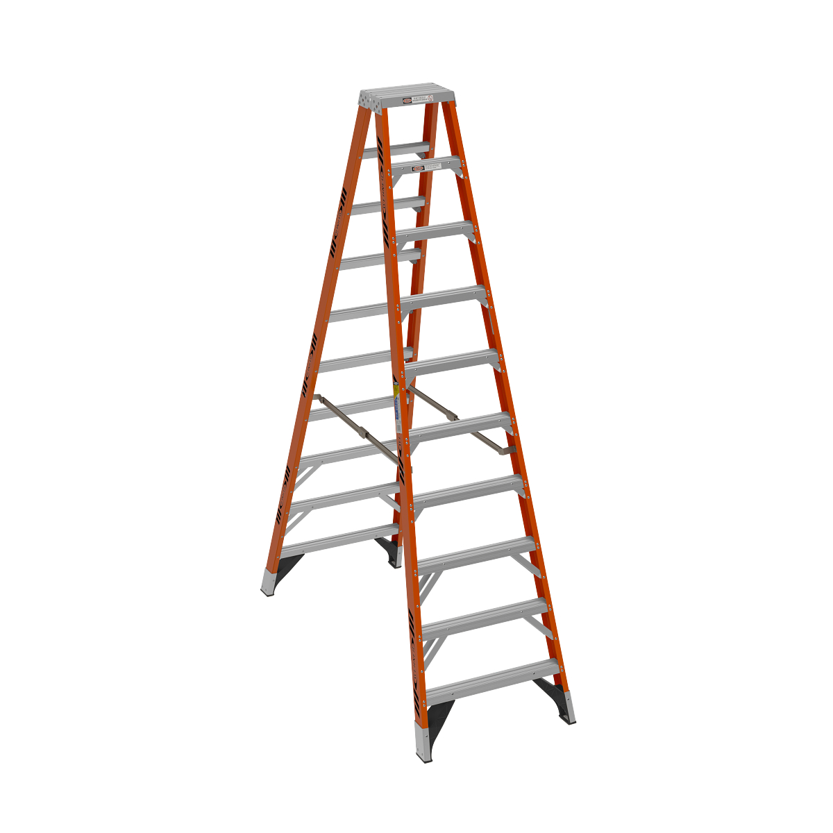 Werner 10 ft. H Fiberglass Step Ladder Type IAA 375 lb. capacity Werner 10 ft. H Fiberglass Step Ladder Type IAA 375 lb. capacity
