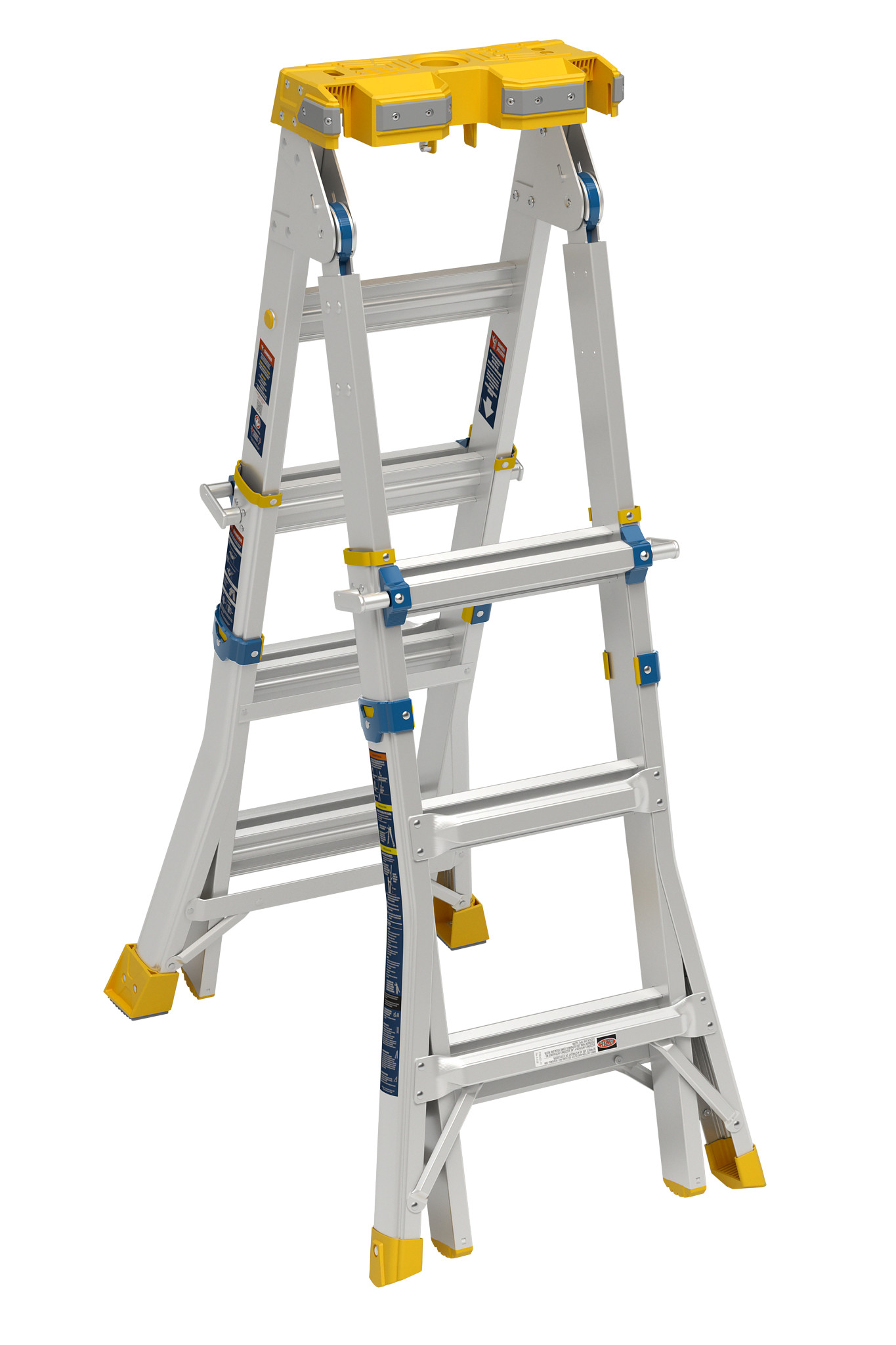 Werner 20 Reach Aluminum Multi-Max Pro Multi-Position Ladder, 375 Load ...