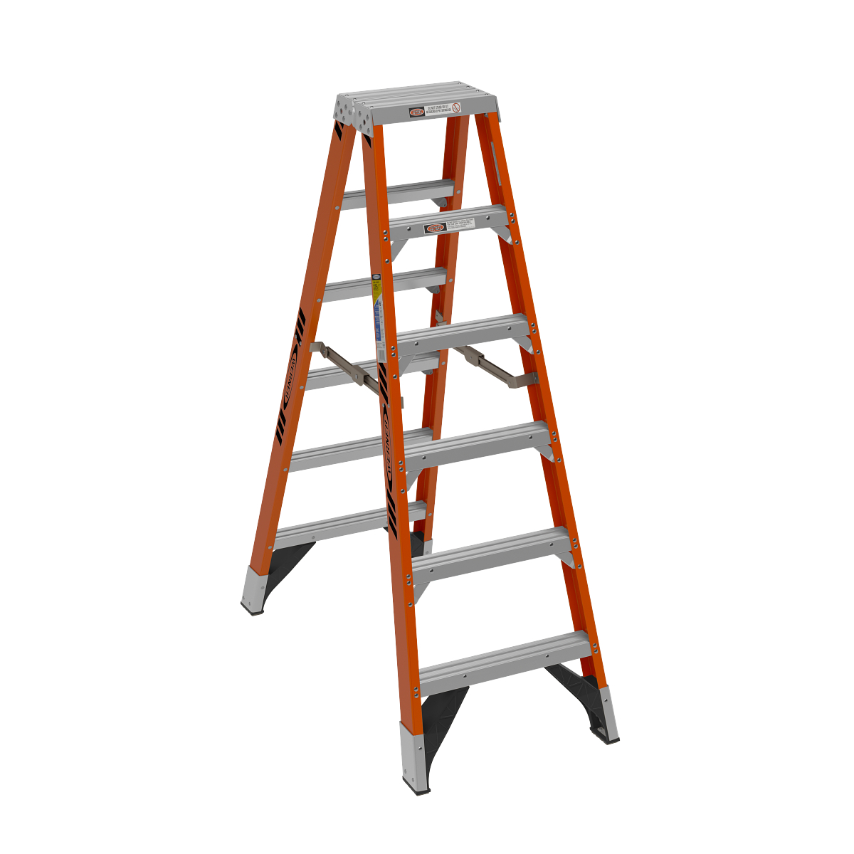 Werner 6 ft. H Fiberglass Step Ladder Type IAA 375 lb. capacity Werner 6 ft. H Fiberglass Step Ladder Type IAA 375 lb. capacity