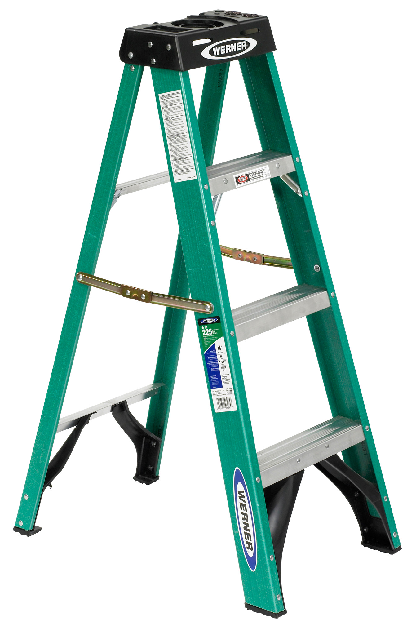 Louisville Ladder, Ft, Fiberglass Step Ladder, Type Ii, 225 Lb Load ...