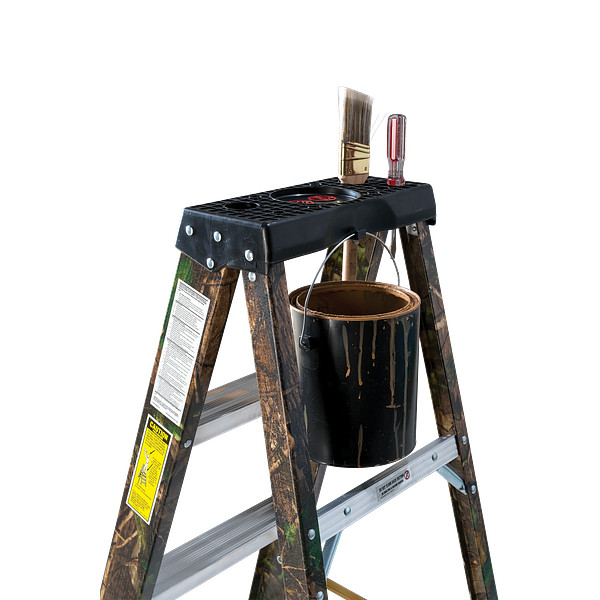 5ft Fiberglass Single-Sided Step Ladder with Camo Rails FS205X9245