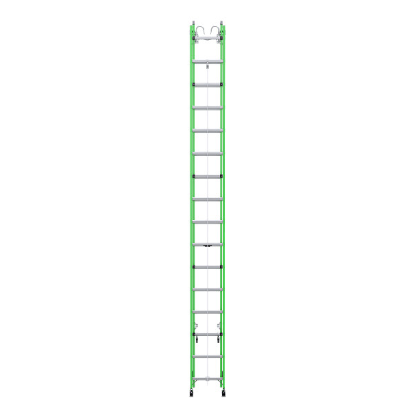 32ft AERO Type IAA Fiberglass Box Rail/Tri-Rung Extension Ladder w