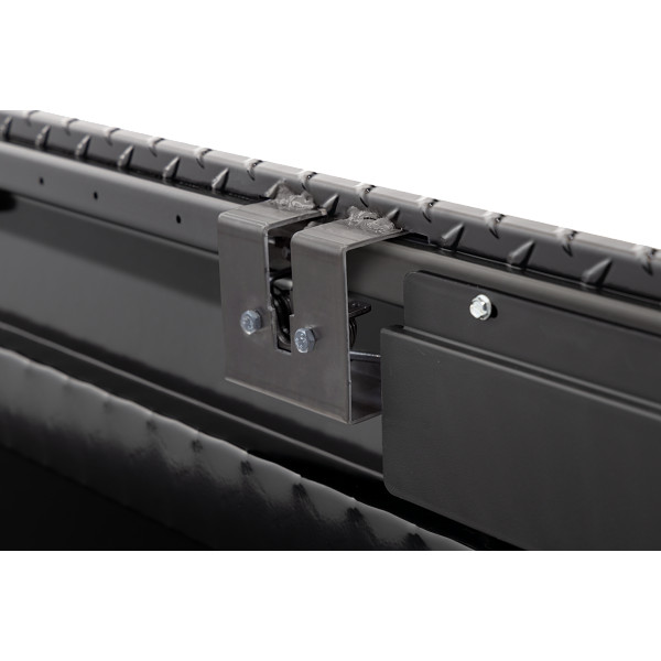 Model 117-5-04 Saddle Box, Aluminum, Full Extra Wide, Gloss Black