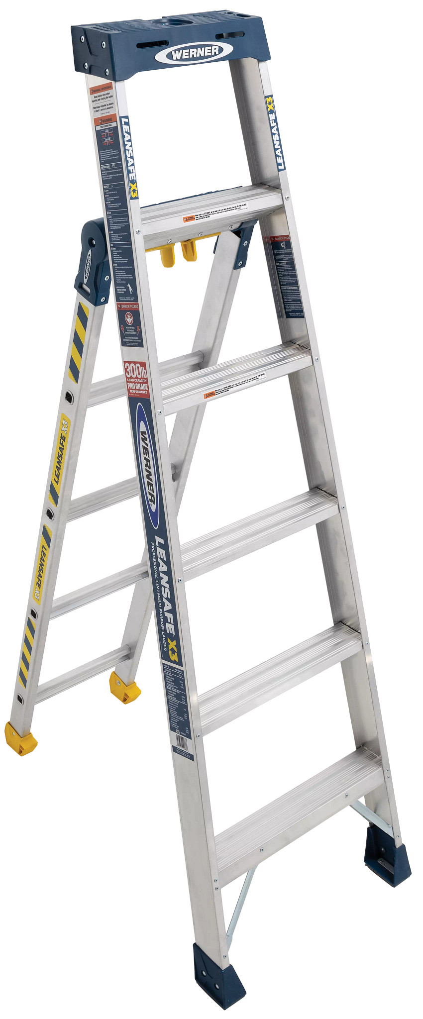 13ft Reach Height 3N1 Multi-Purpose Ladder, 300lb load capacity
