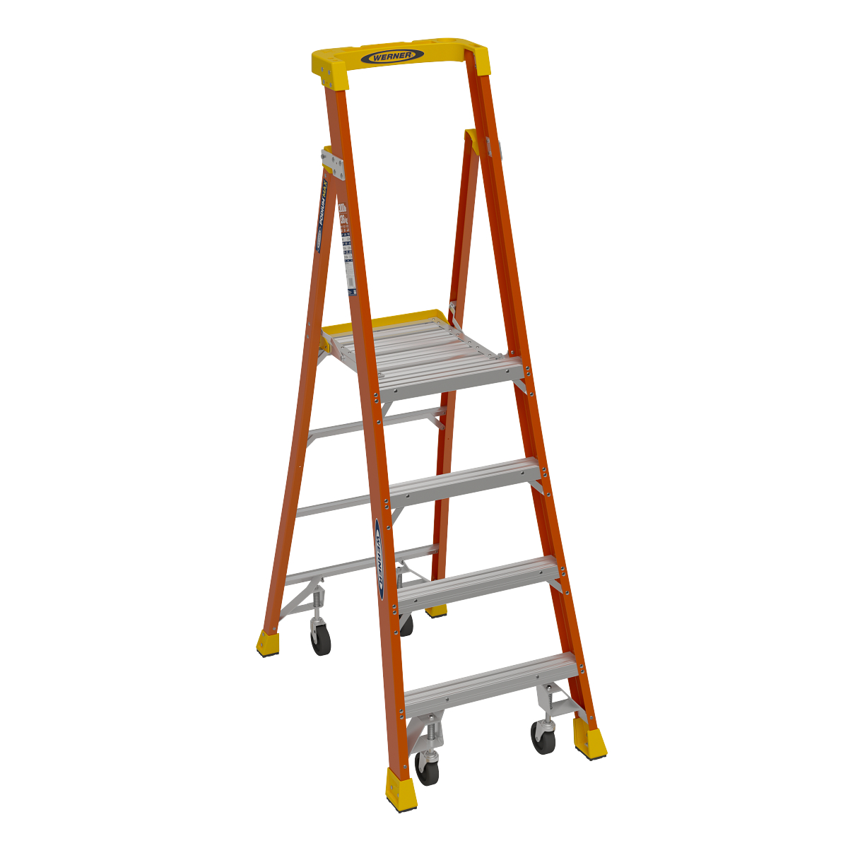 Werner 6 ft. H Fiberglass Podium Platform Ladder Type IA 300 lb. capacity Werner 6 ft. H Fiberglass Podium Platform Ladder Type IA 300 lb. capacity