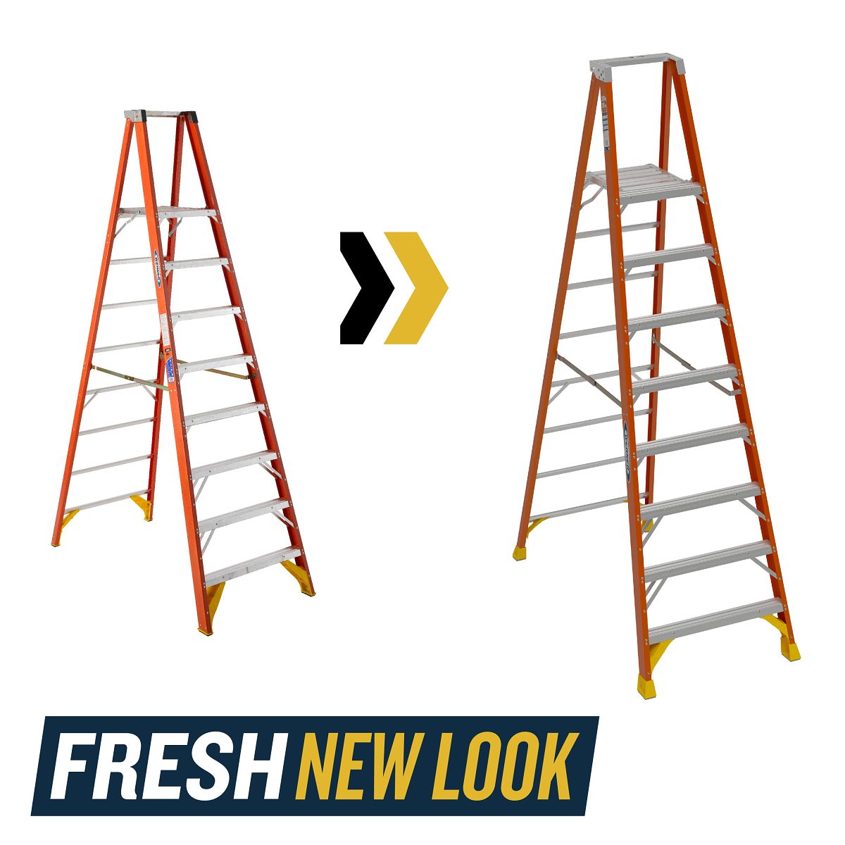 Fiberglass Platform Ladder - 8' Overall Height