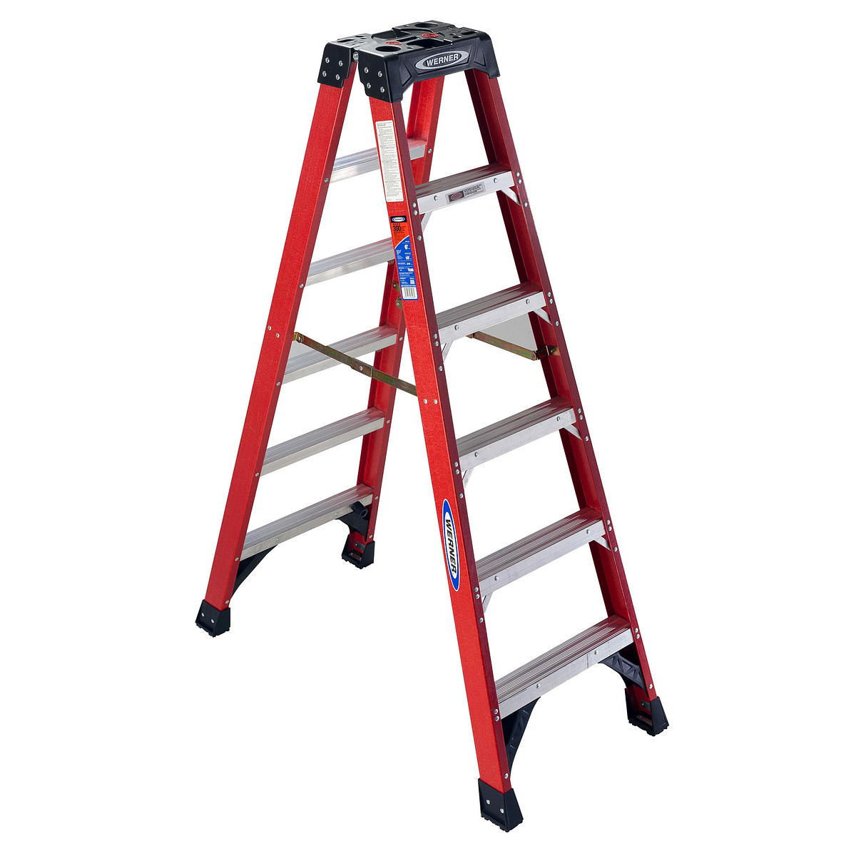 Ladder Color:red Image Werner T6200 3ft Fiberglass Type 1a 300 Lbs Capacity 6203 | Step