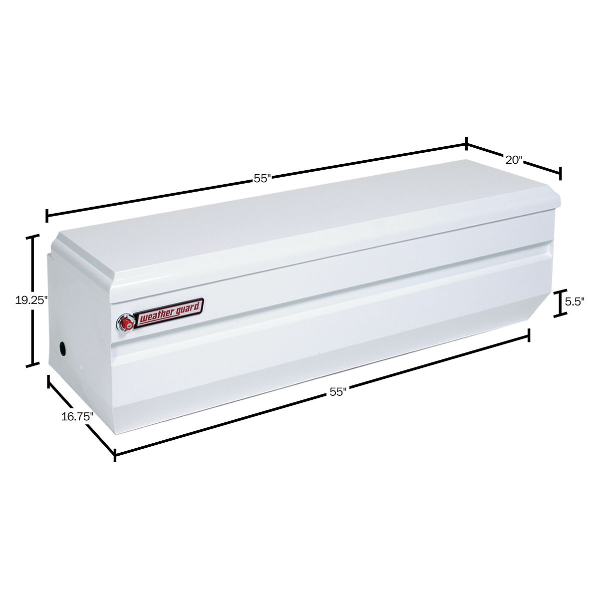 Weather Guard 55 White Steel Full Size Chest Truck Tool Box Weather Guard 55 White Steel Full Size Chest Truck Tool Box