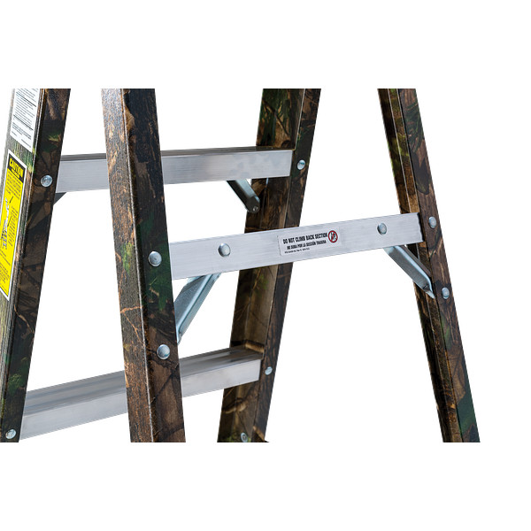 5ft Fiberglass Single-Sided Step Ladder with Camo Rails FS205X9245