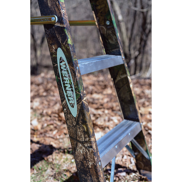 5ft Fiberglass Single-Sided Step Ladder with Camo Rails FS205X9245