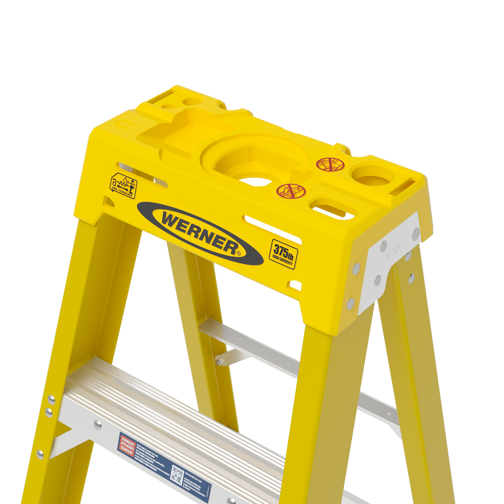 Insulated Ladder For Electrical Work 6 Tread Fibreglass Step Ladder ...