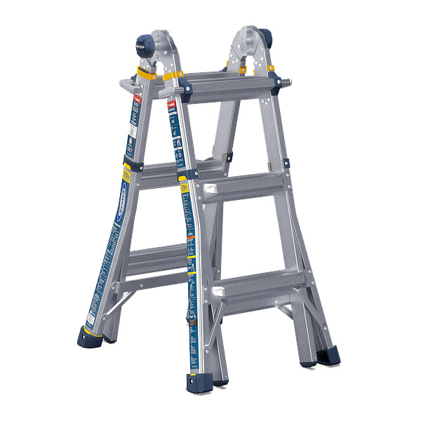 14ft Reach Height Multi-Position Ladder, 375lb load capacity, 13ft
