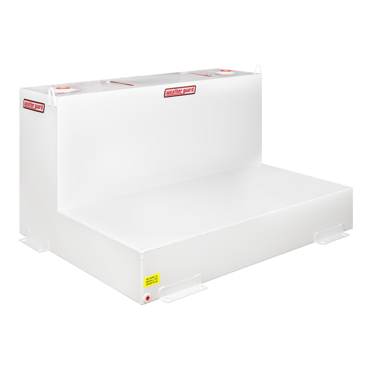 Weather Guard 75 Gal. Steel L-Shape Transfer Tank in Brite White Weather Guard 75 Gal. Steel L-Shape Transfer Tank in Brite White