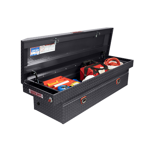 Model 127-6-04 Saddle Box, Aluminum, Full Standard, Gunmetal Gray