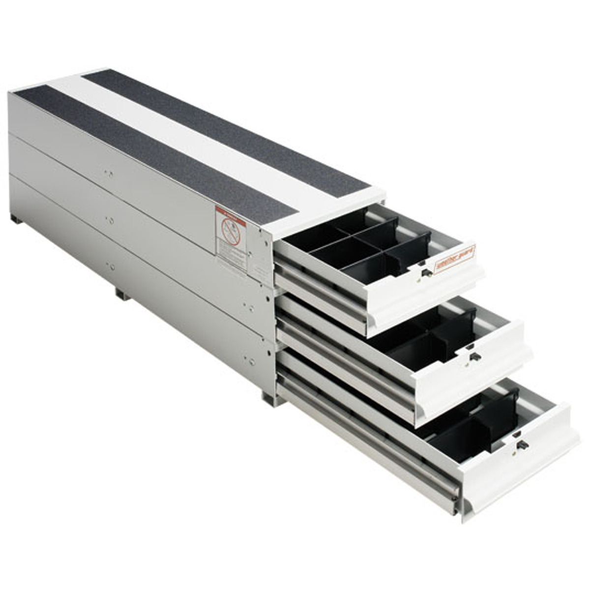Weather Guard 12.25 in. Aluminum Stacked Itemizer Van Drawer Unit in Brite White Weather Guard 12.25 in. Aluminum Stacked Itemizer Van Drawer Unit in Brite White