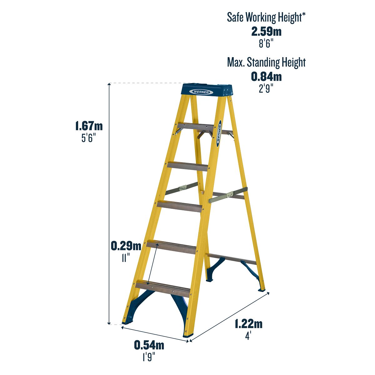 Werner 6 online tread step ladder
