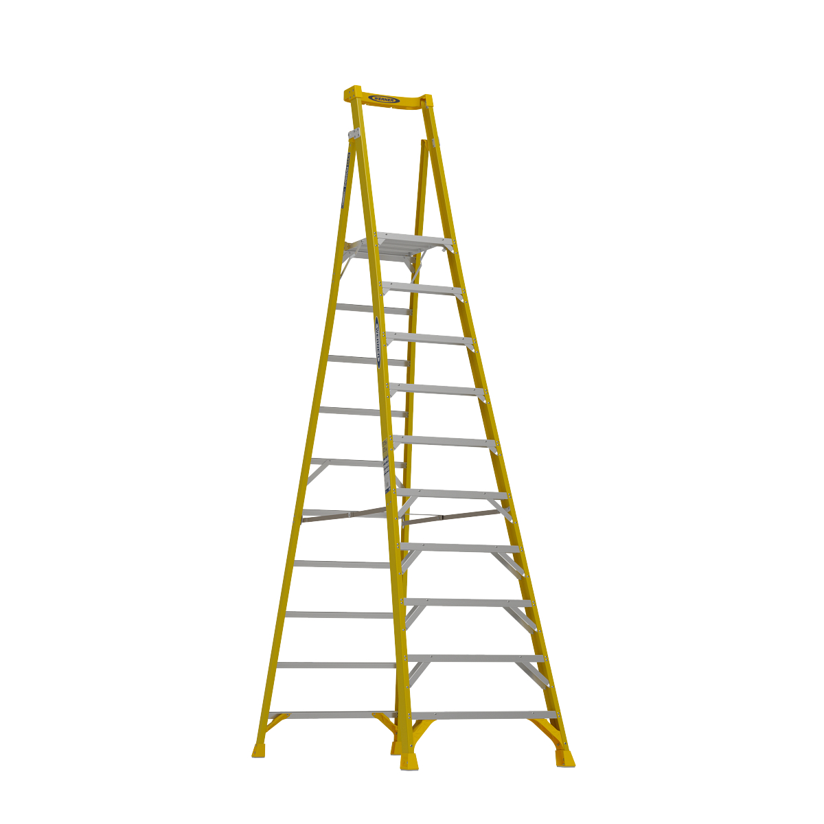Werner 10 top ft podium ladder