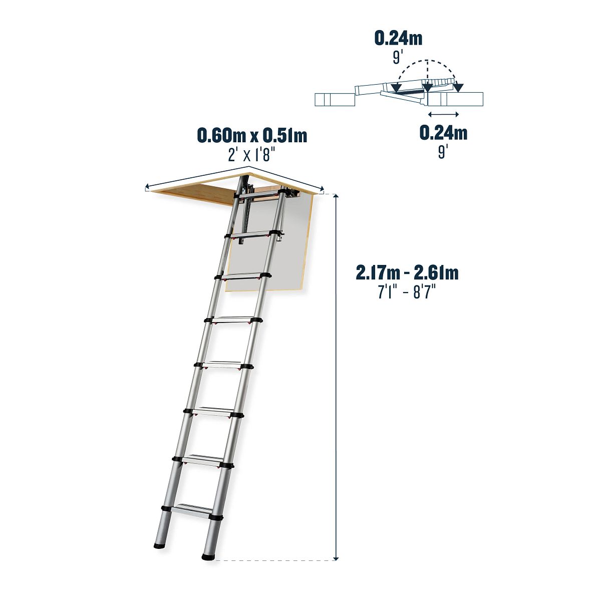 Werner telescopic loft deals ladder