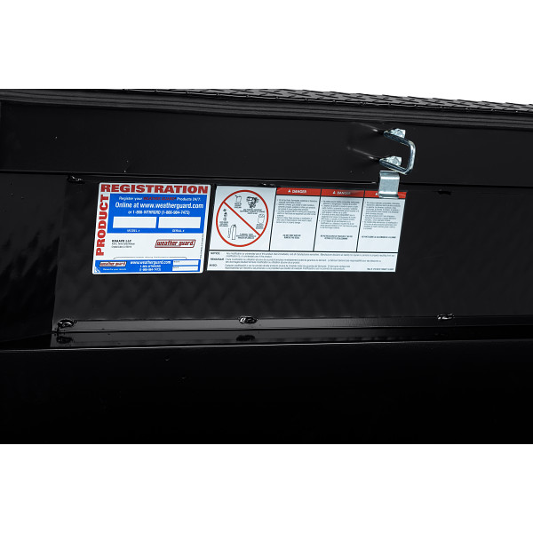 Model 117-5-04 Saddle Box, Aluminum, Full Extra Wide, Gloss Black