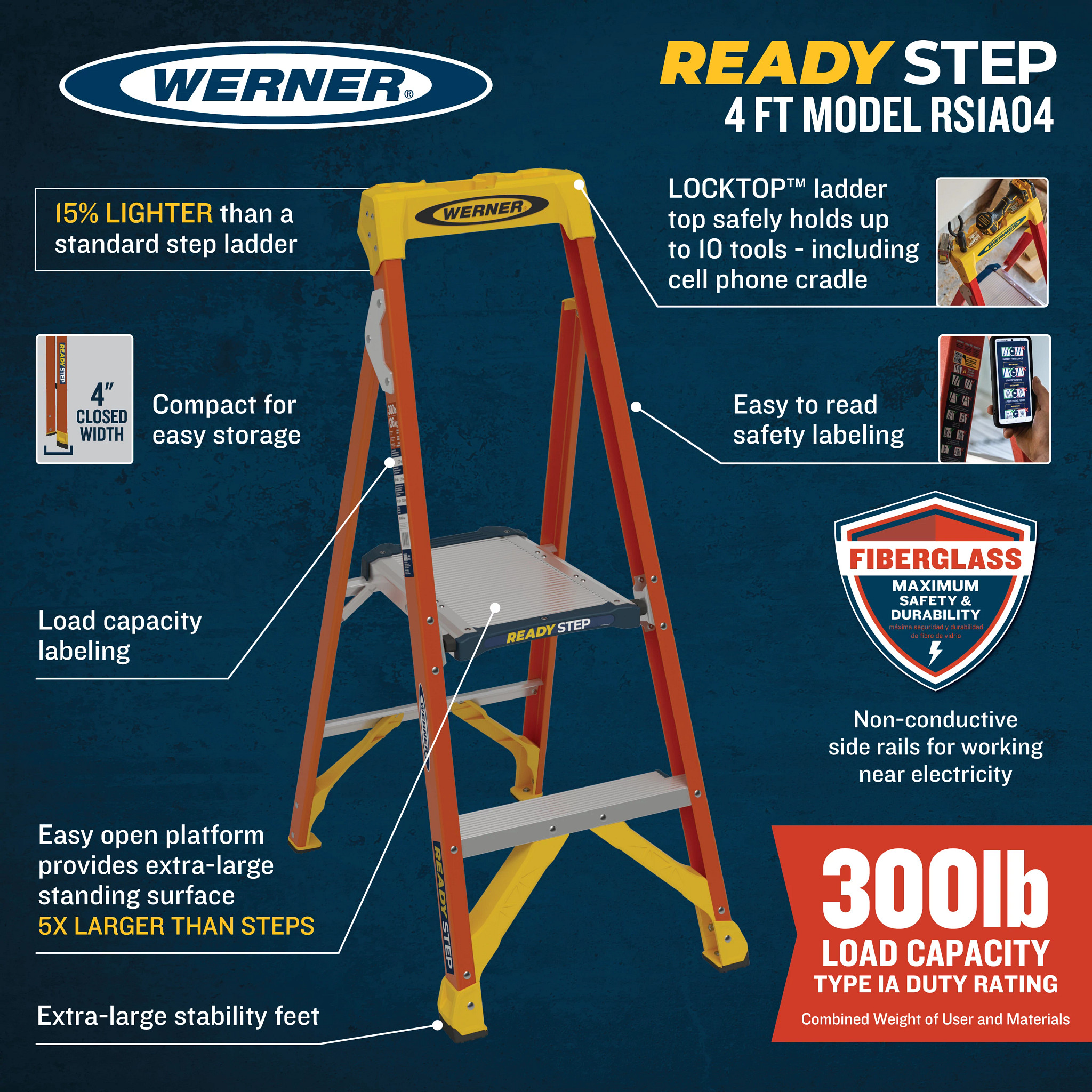 RS1A04 | Step Ladders | Werner
