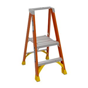 Fiberglass Platform Ladder - 8' Overall Height